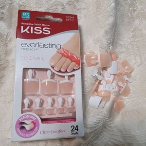 Kiss Glue-on Toenails French + bonus